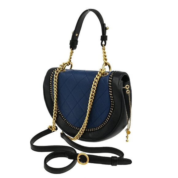 Chanel Blue Lambskin 2way Shoulder Handbag - Picture 2 of 8